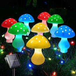 Multi-Color Solar Mushroom Light for Outdoor Garden; Patio; Courtyard - LED Flowers perfect for Christmas & Holiday Decor