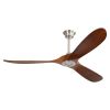 60 Inch Indoor Modern Ceiling Fan With 6 Speed Remote Control 3 Solid Wood Blade For Living Room