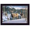 "Morning View Deer" by Kim Norlien; Ready to Hang Framed Print; Black Frame