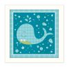 "Beetle and Bob Baby Whale" By Annie LaPoint; Printed Wall Art; Ready To Hang Framed Poster; White Frame