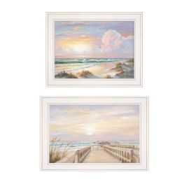 "Sunrise-Sunset" 2-Piece Vignette by Georgia Janisse; White Frame