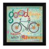 "Good Things Happen" By Mollie B.; Printed Wall Art; Ready To Hang Framed Poster; Black Frame