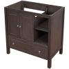 30&quot; Bathroom Vanity Base Only; Solid Wood Frame; Bathroom Storage Cabinet with Doors and Drawers; Brown