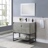 Manhattan Comfort Scarsdale 36" Bathroom Vanity Sink in Grey