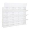 8-Tier Portable 64 Pair Shoe Rack Organizer 32 Grids Tower Shelf Storage Cabinet Stand Expandable for Heels, Boots, Slippers, White RT