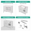 36&quot; Bathroom Vanity Base Only; Solid Wood Frame and MDF Boards; White