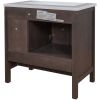 30&quot; Bathroom Vanity Base Only; Solid Wood Frame; Bathroom Storage Cabinet with Doors and Drawers; Brown