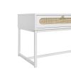 2 Rattan Drawer Coffee Table, Modern Furniture Decor, for Living Room Reception, Easy Assembly, Rectangular Unique Coffee Table