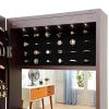 Jewelry Cabinet with Full-Length Mirror, Standing Lockable Jewelry Armoire Mirror Organizer