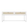 2 Rattan Drawer Coffee Table, Modern Furniture Decor, for Living Room Reception, Easy Assembly, Rectangular Unique Coffee Table