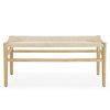 Indoor Bench with Paper Cord; Rubber Wood Legs (39.5'x14.5'x17.5')