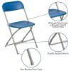 Herculesâ„¢ Series Plastic Folding Chair - Blue - 650LB Weight Capacity Comfortable Event Chair - Lightweight Folding Chair -