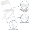 Herculesâ„¢ Series Plastic Folding Chair - White - 650LB Weight Capacity Comfortable Event Chair - Lightweight Folding Chair -