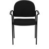 Black Fabric Comfortable Stackable Steel Side Chair with Arms [BT-516-1-BK-GG]