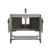 Manhattan Comfort Scarsdale 36" Bathroom Vanity Sink in Grey