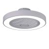 20 Inch Enclosed Bladeless Ceiling Fan With Lights(Grey)