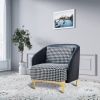 Modern accent chair armchair black and white sack living room and bedroom