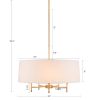 [Only support Drop Shipping Buyer] Presidio 5-Light White Drum Shade Chandelier