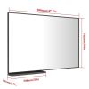 48x30 Inch Modern Black Bathroom Mirror With Storage Rack Aluminum Frame Rectangular Decorative Wall Mirrors for Living Room Bedroom