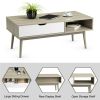 Coffee Cocktail Accent Table with Drawer and Storage Shelf