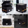 File Box; Fireproof Document Box; with Lock; Upgraded 2 Layer Water-resistant Organizer; Portable;  Collapsible Storage Cabinet;  Reflective Strip