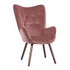 Modern Wingback Accent Armchair Living Room Tufted Velvet Upholstery; ROSE