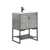 Manhattan Comfort Scarsdale 24" Bathroom Vanity Sink in Grey