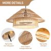 20 Inch Bamboo ceiling fan lights