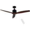 52 Antique Brown Ceiling Fan without Light with Remote Control