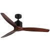 52 Antique Brown Ceiling Fan without Light with Remote Control