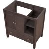 30&quot; Bathroom Vanity Base Only; Solid Wood Frame; Bathroom Storage Cabinet with Doors and Drawers; Brown