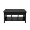 Lift Top Coffee Table Modern Furniture Hidden Compartment and Lift Tablet Black