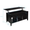 Lift Top Coffee Table Modern Furniture Hidden Compartment and Lift Tablet Black