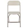 Herculesâ„¢ Series Plastic Folding Chair - Beige - 650LB Weight Capacity Comfortable Event Chair - Lightweight Folding Chair -