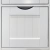 White Floor Cabinet with 2 Drawer Wooden Storage Cabinet Multifunctional Bathroom Storage Organizer Rack Stand