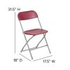 Herculesâ„¢ Series Plastic Folding Chair - Red - 650LB Weight Capacity Comfortable Event Chair - Lightweight Folding Chair -