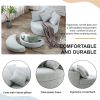 Orisfur. 360&deg; Swivel Accent Barrel Chair with Storage Ottoman &amp; 4 Pillows; Modern Linen Leisure Chair Round Accent for Living Room