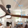 Ceiling Fan With Lights 3 Carved Wood Fan Blade Noiseless Reversible Motor Remote Control (Will be arrived in next 10 days)