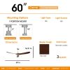 60 Inch Indoor Modern Ceiling Fan With 6 Speed Remote Control 3 Solid Wood Blade For Living Room