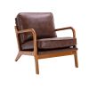 COOLMORE Wood Frame Armchair; Modern Accent Chair Lounge Chair for Living Room