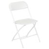 Herculesâ„¢ Series Plastic Folding Chair - White - 650LB Weight Capacity Comfortable Event Chair - Lightweight Folding Chair -