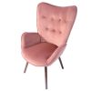 Modern Wingback Accent Armchair Living Room Tufted Velvet Upholstery; ROSE