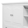 36&quot; Bathroom Vanity Base Only; Solid Wood Frame and MDF Boards; White