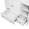 36&quot; Bathroom Vanity Base Only; Solid Wood Frame and MDF Boards; White