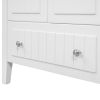 36&quot; Bathroom Vanity Base Only; Solid Wood Frame and MDF Boards; White