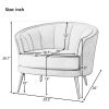 Modern Velvet Accent Barrel Chair Leisure Accent Chair Living Room Upholstered Armchair Vanity Chair for Bedroom Meeting Room; Beige