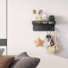 Key hook holder; mail manager and kitchen storage for wall decoration with 5 key hooks