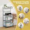 4-Tier Baker's Rack Microwave Oven Stand Shelves Kitchen Storage Rack Organizer