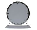 Adao Vanity Mirror &amp; Stool; Faux Fur; Mirror; White &amp; Chrome Finish AC00935