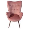 Modern Wingback Accent Armchair Living Room Tufted Velvet Upholstery; ROSE